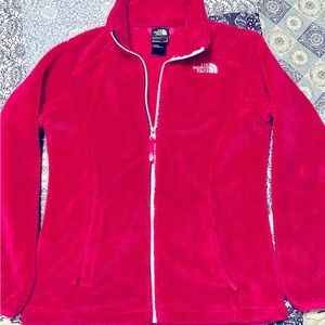 The North Face girls fleece jacket, girls large (14/16) dark pink